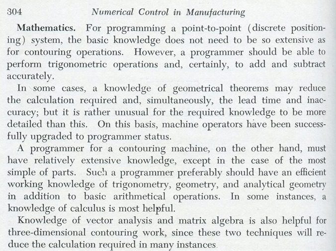 Math requirements of 1963