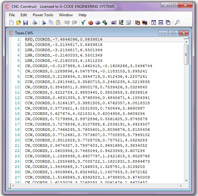 CNC Construct Coordinate Work Sheet