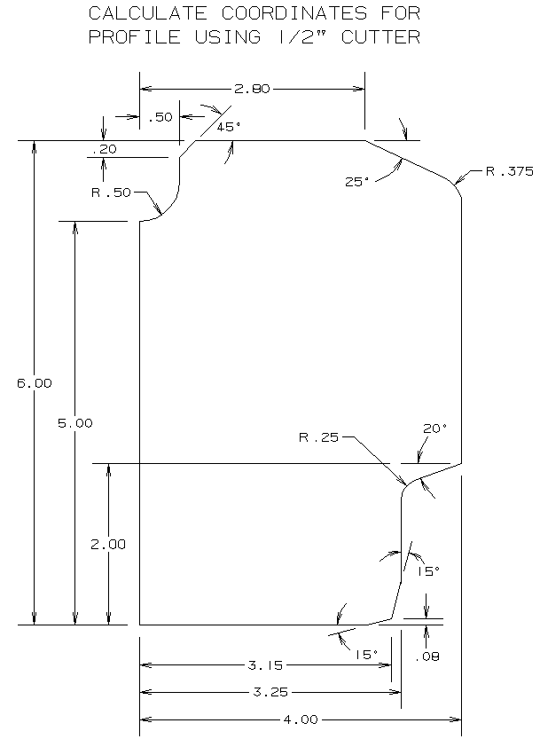 Dimensioned part to machine